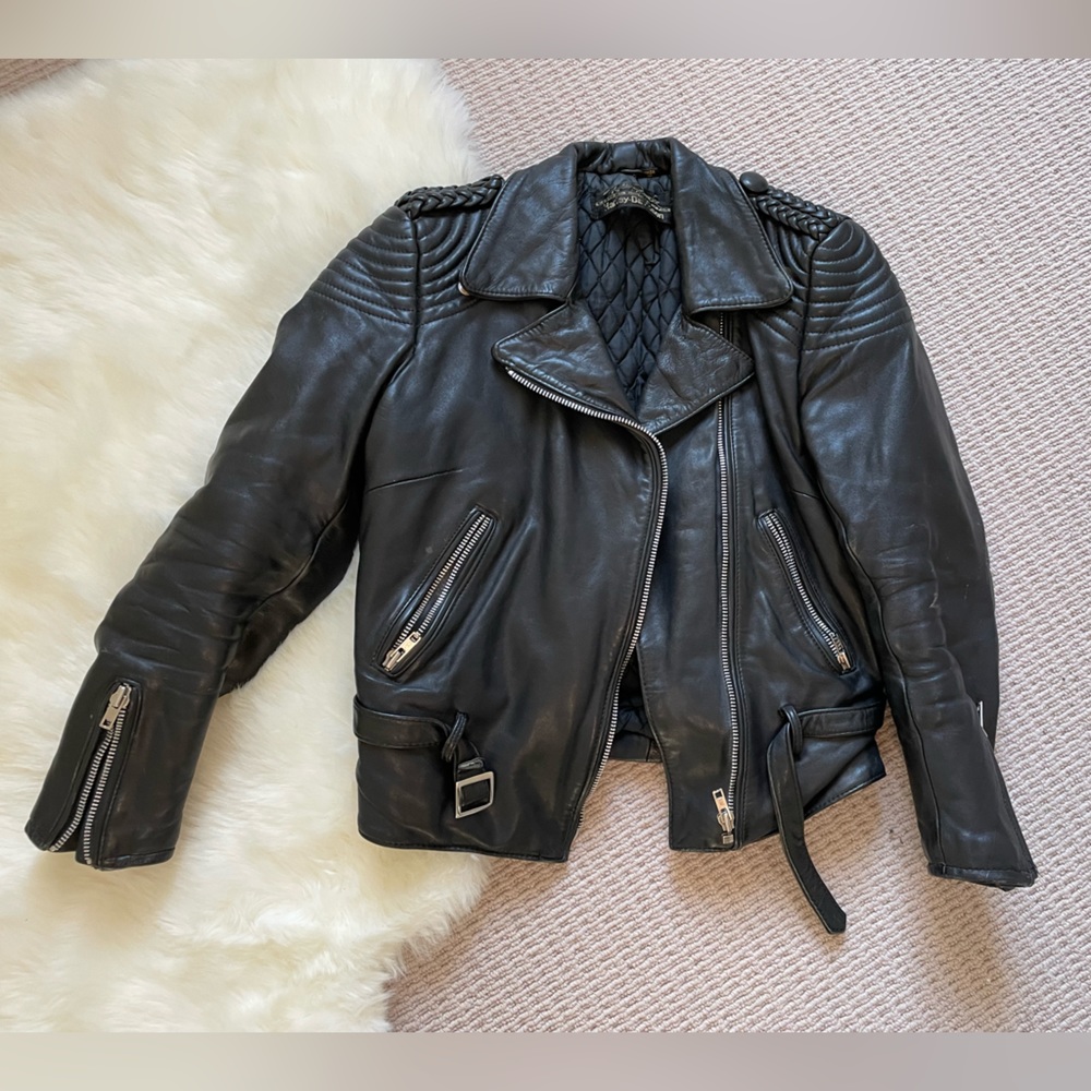 Vintage Harley Davidson black leather jacket